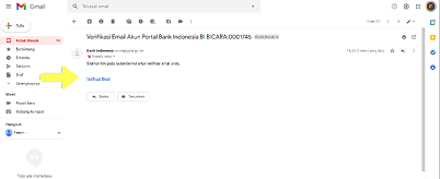 email berhasil terverifikasi